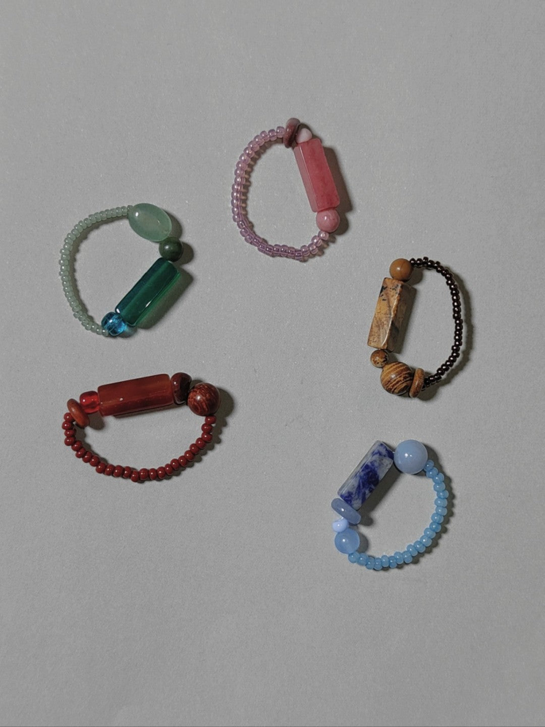 Chinoiserie Natural Jade Beads Ring