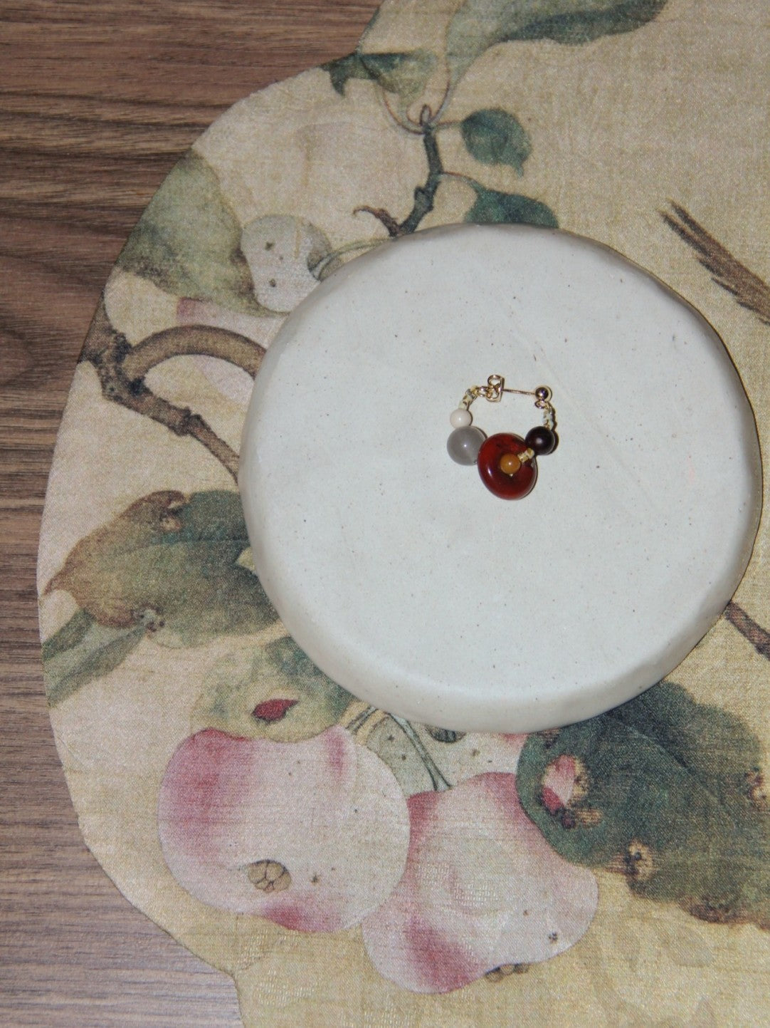 Chinoiserie Natural Jade Hoop Earrings,Lumivault.