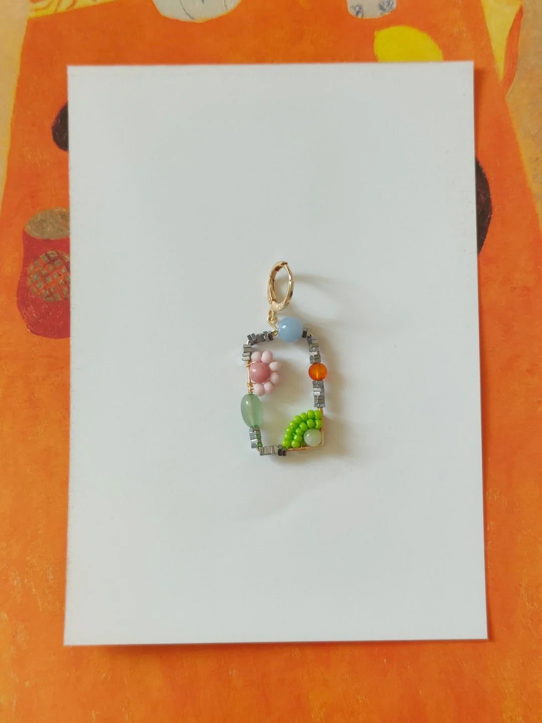 Chinoiserie Natural Jade Square Earrings