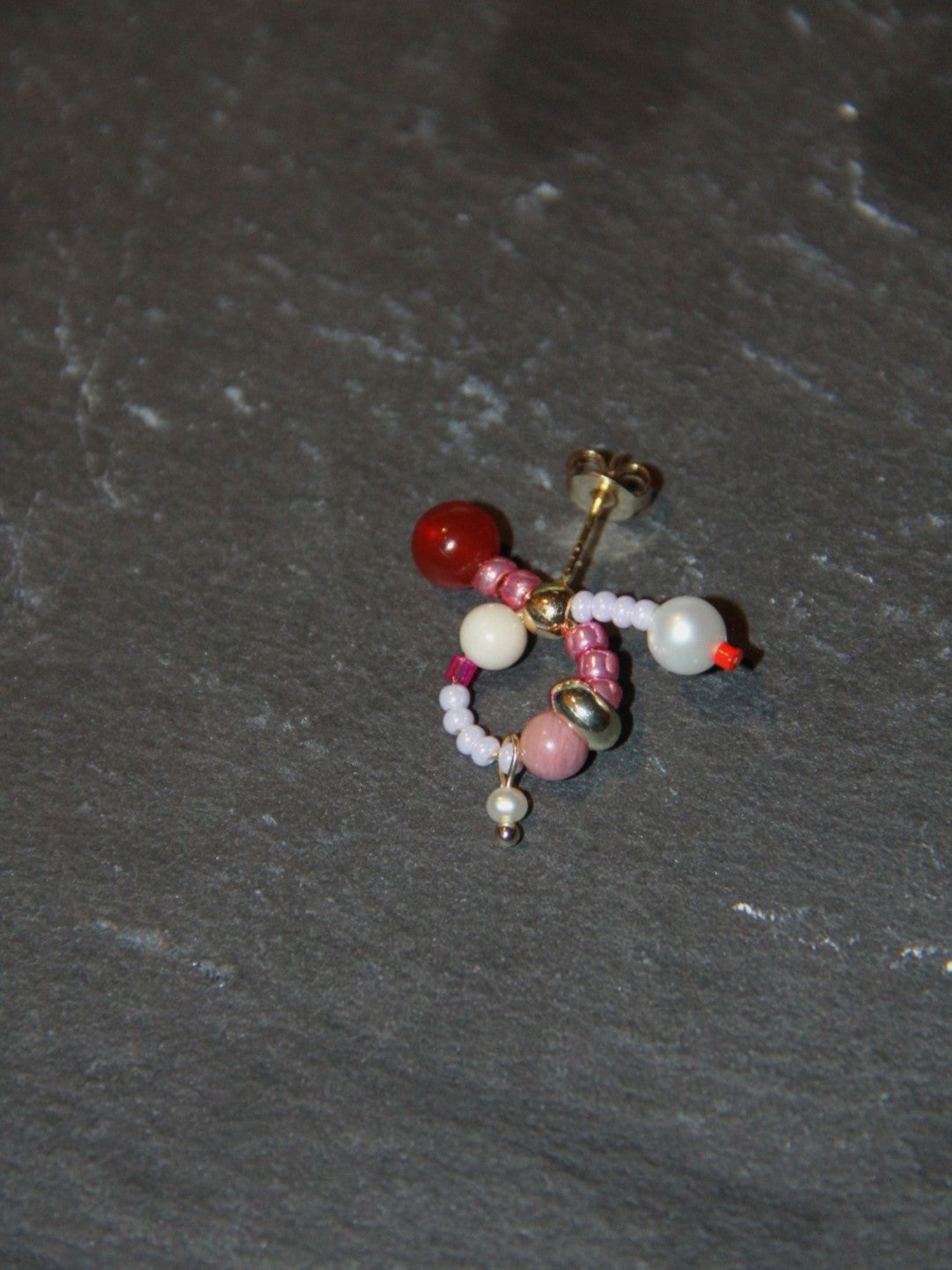 Chinoiserie Natural Jade Twisted Beaded Earrings