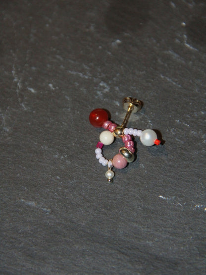 Chinoiserie Natural Jade Twisted Beaded Earrings