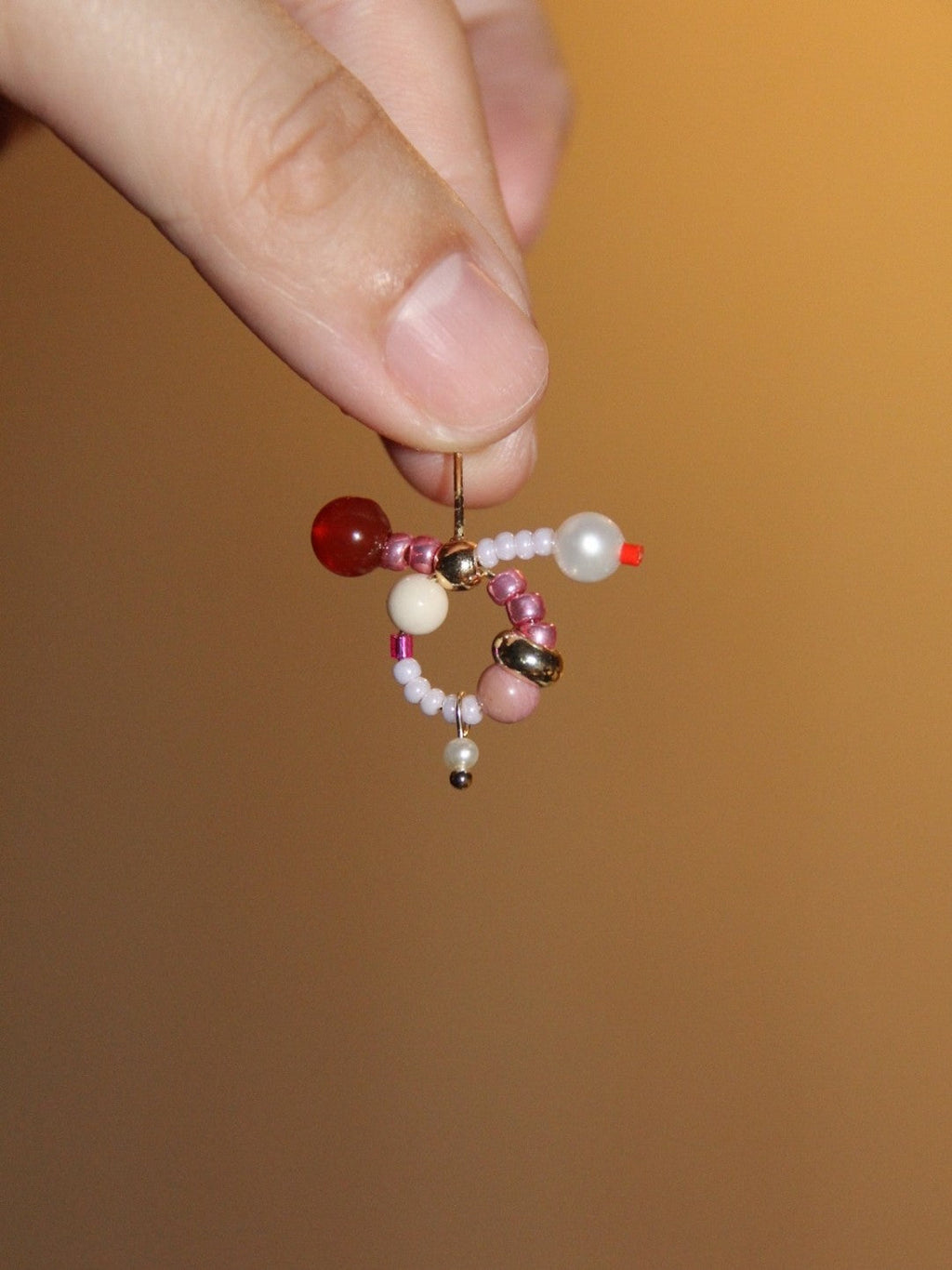 Chinoiserie Natural Jade Twisted Beaded Earrings,Lumivault.