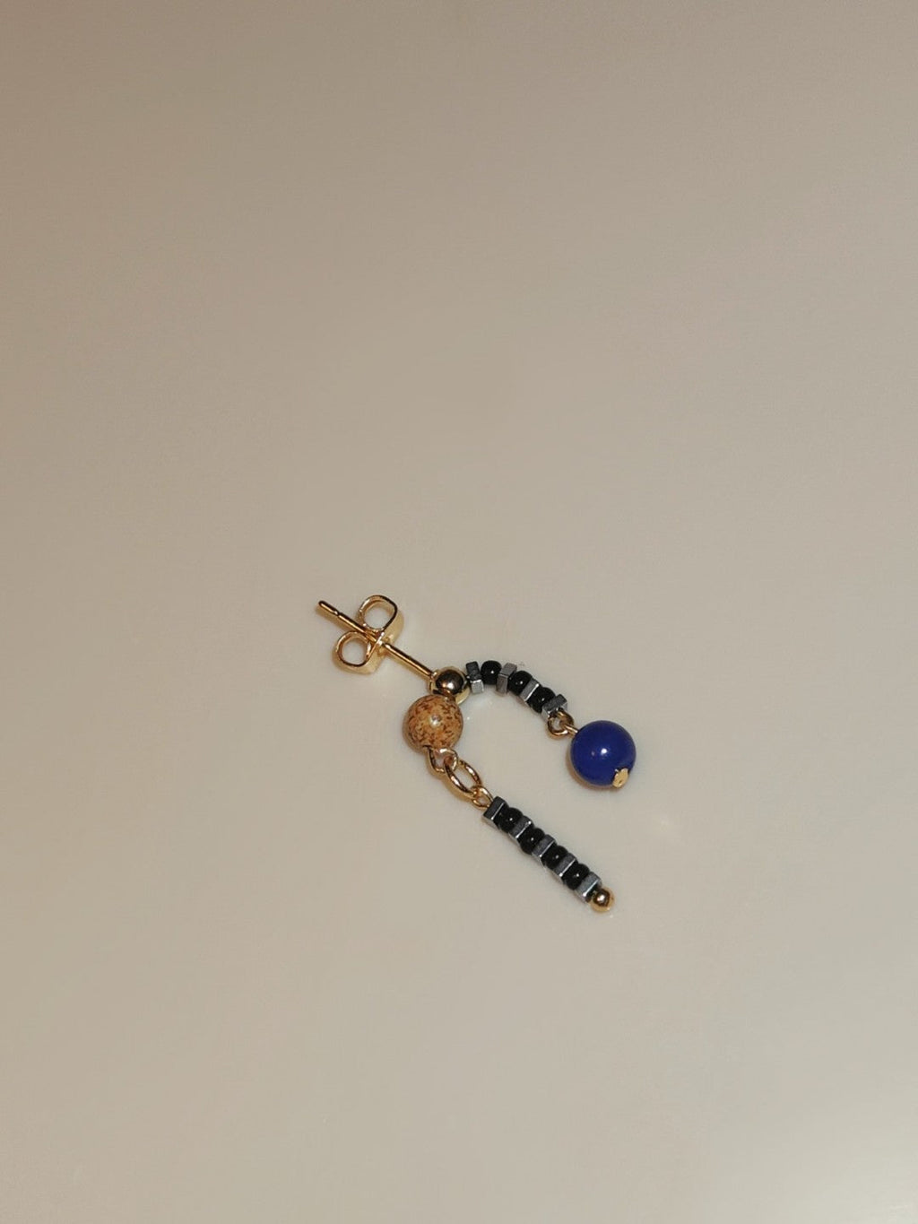 Chinoiserie Natural Lapis Lazuli Beaded Earrings,Lumivault.