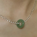 「Chinoiserie」White Crystal Aventurine Necklace,Lumivault.