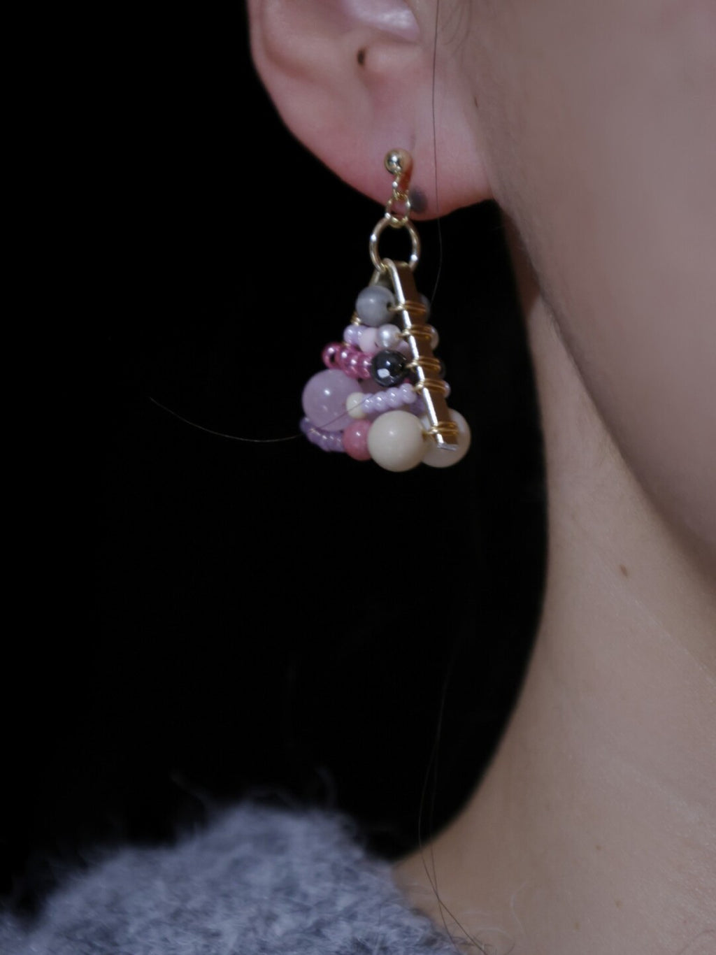 Christmas Tree Earrings,Pink / Studs,Lumivault.