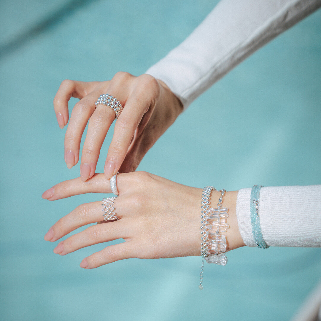 Clear Quartz Bracelet,Lumivault.
