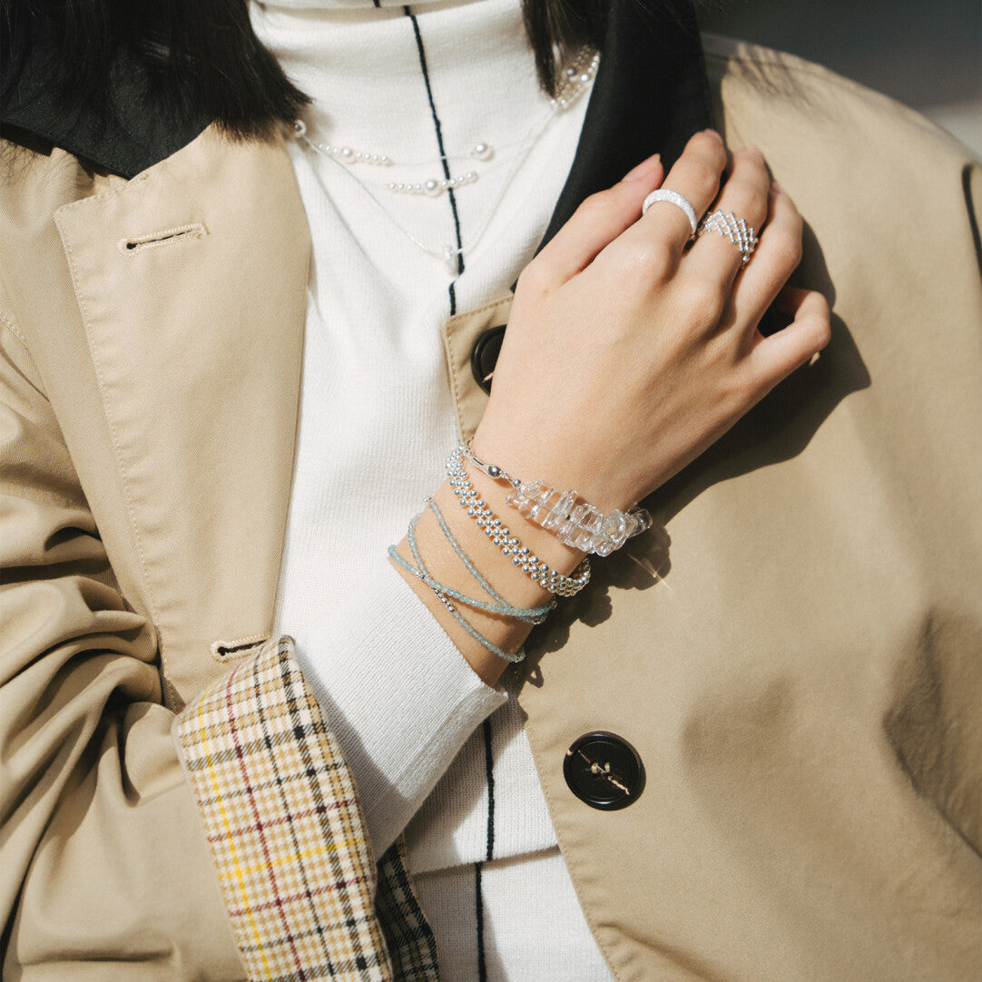 Clear Quartz Bracelet,Lumivault.