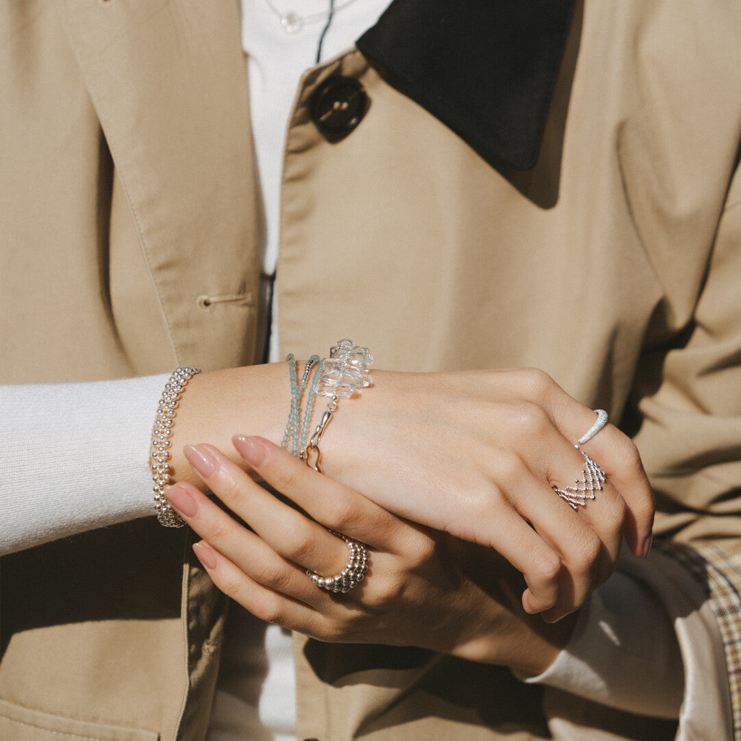 Clear Quartz Bracelet,Lumivault.