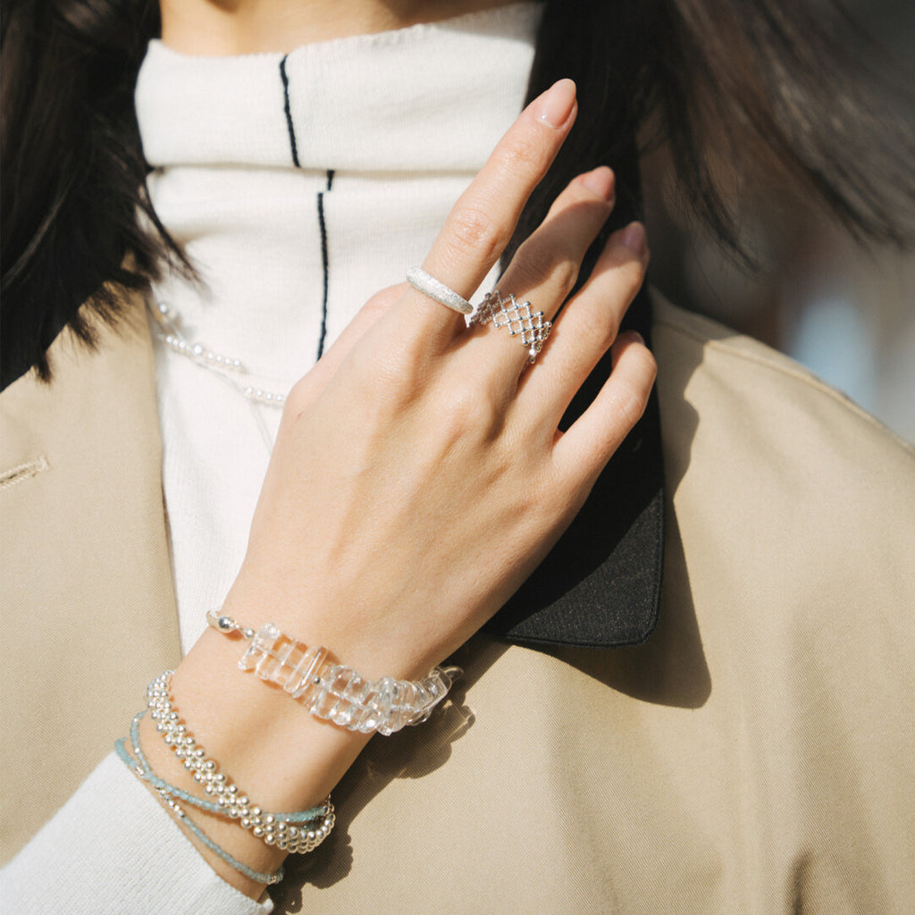 Clear Quartz Bracelet,Lumivault.