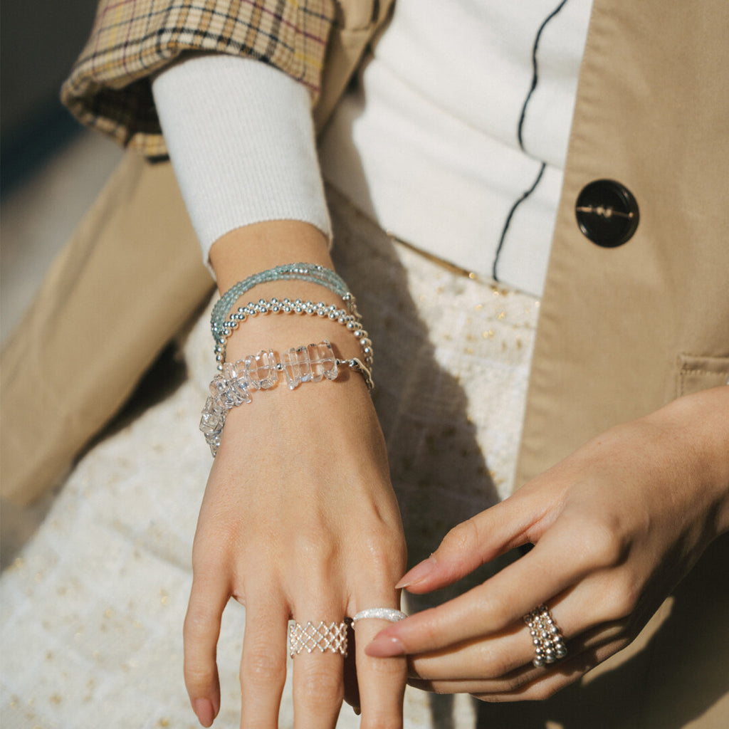 Clear Quartz Bracelet,Lumivault.