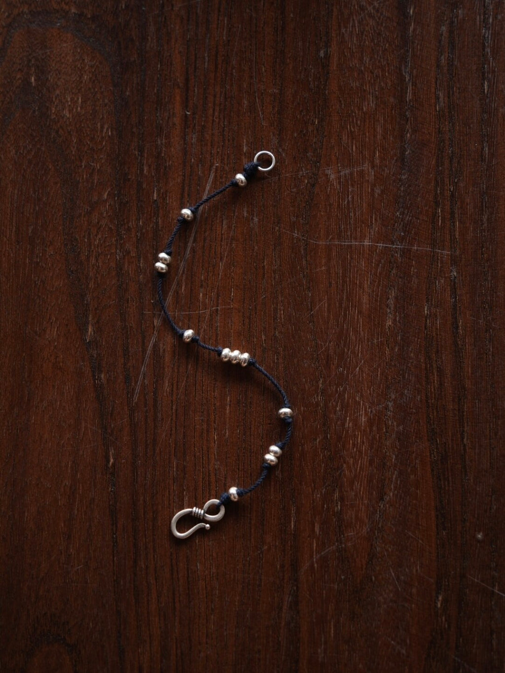 Clusters of Stars Silver Beads Braided Bracelet,Lumivault.