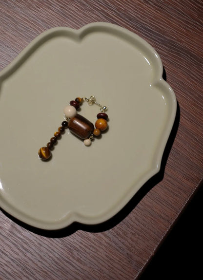 Coffee Sandalwood Beaded Earrings