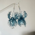 Blue Iris Glass Earrings,Lumivault.