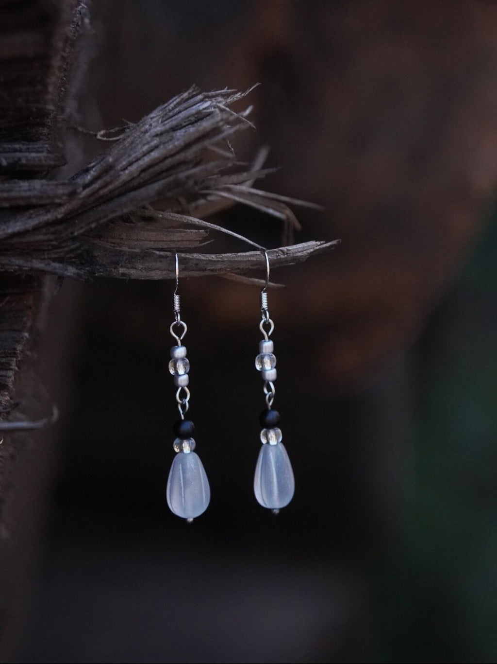 「Chinoiserie」 Gemstone Cool Matte Earrings,Lumivault.