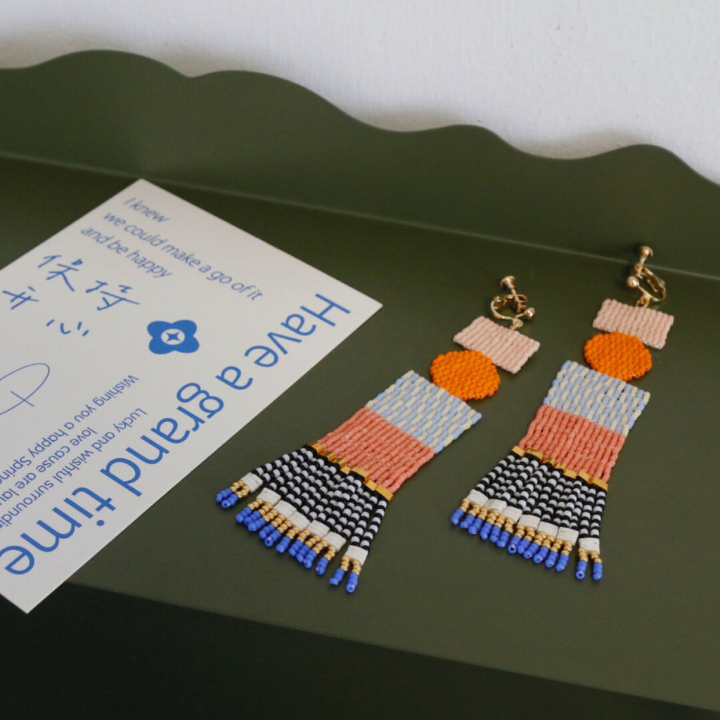 Daydream MIYUKI Beaded Earrings,Studs / D,Lumivault.