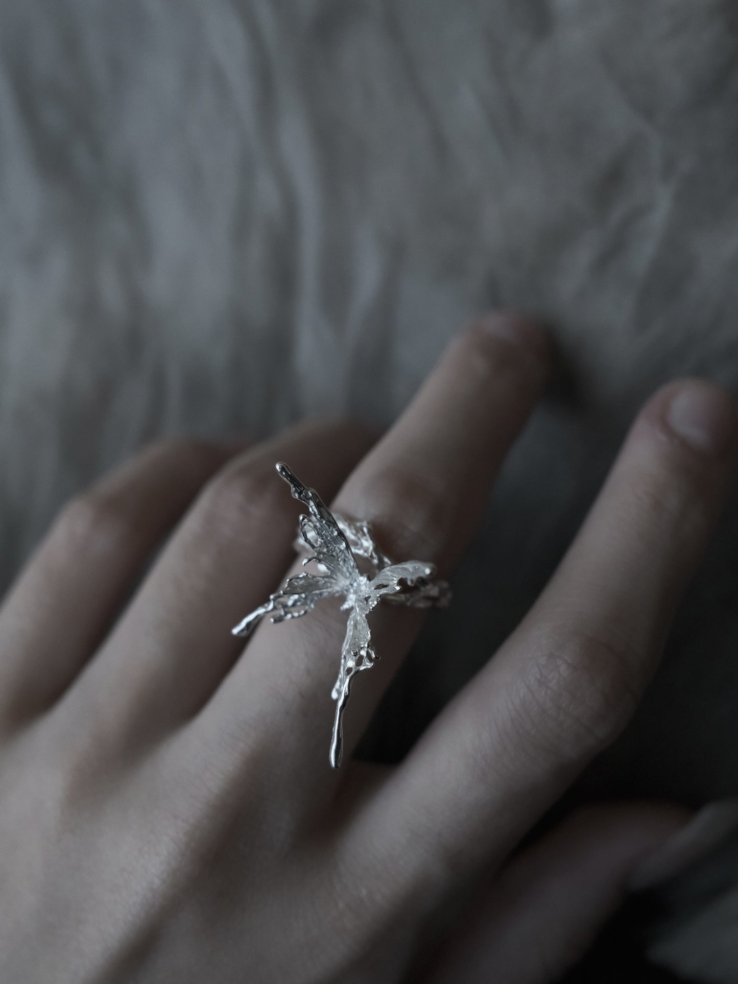Dead Leaf Butterfly Open Ring - Lumivault