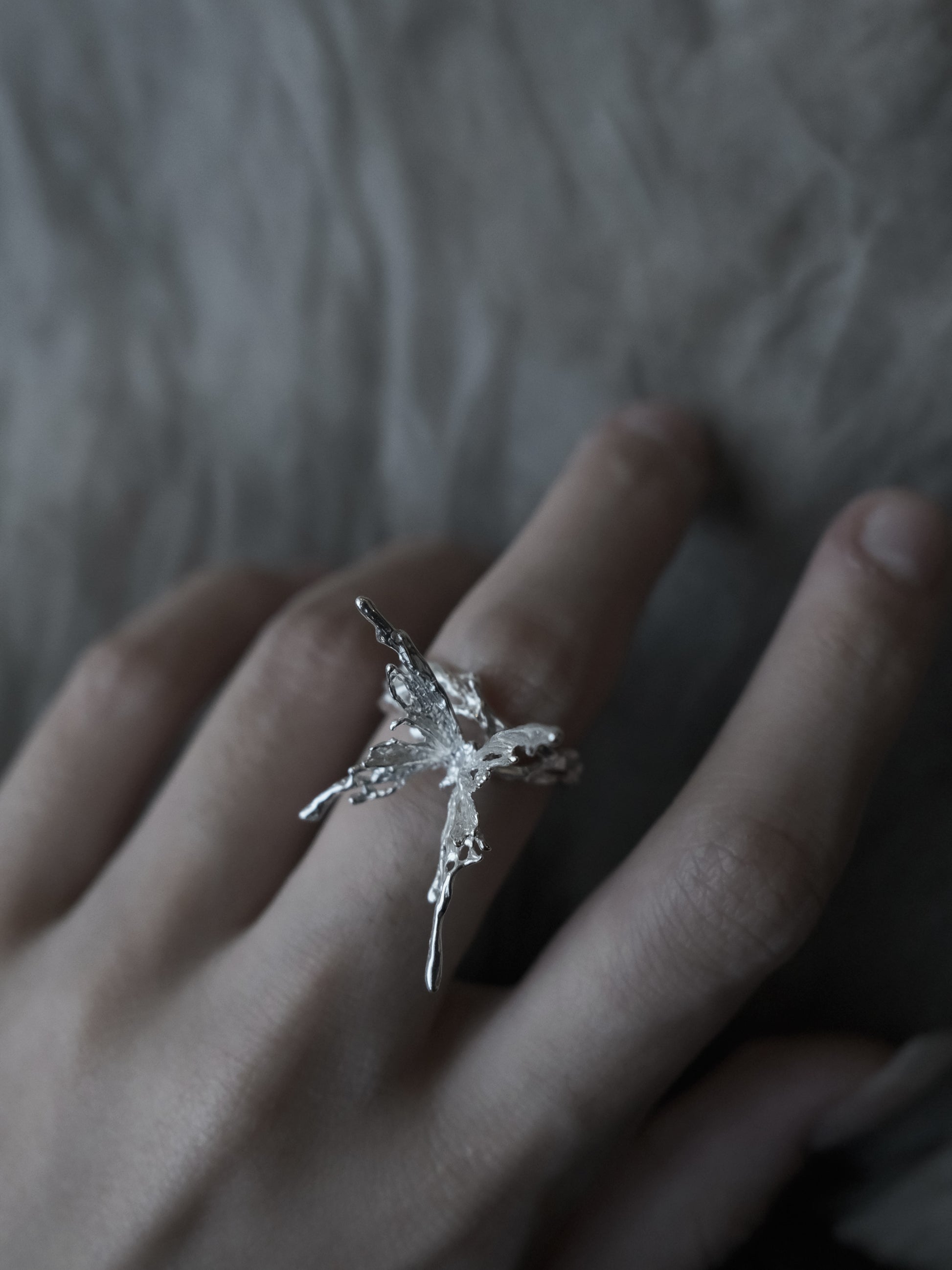 Dead Leaf Butterfly Open Ring - Lumivault