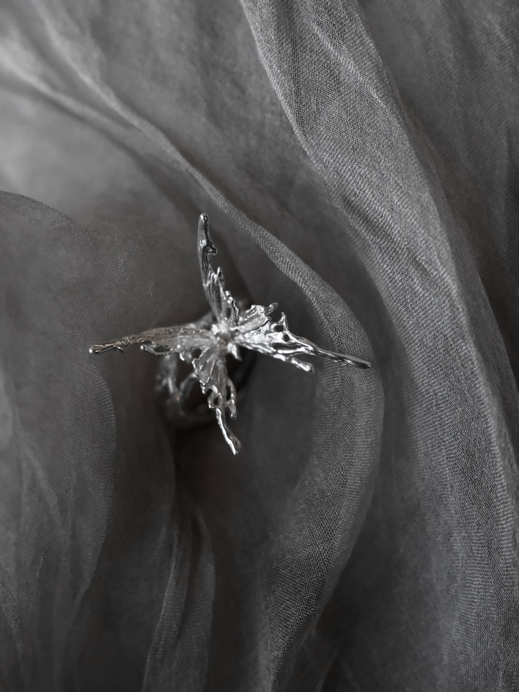 Dead Leaf Butterfly Open Ring,Lumivault.