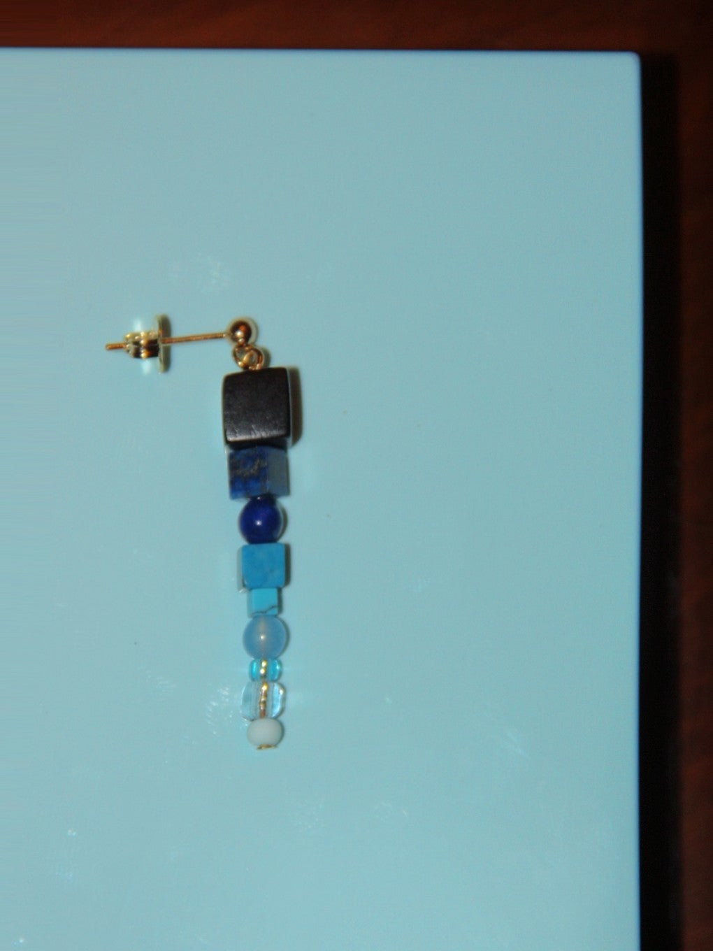 Deep Ocean Ombre Beaded Earrings,Lumivault.