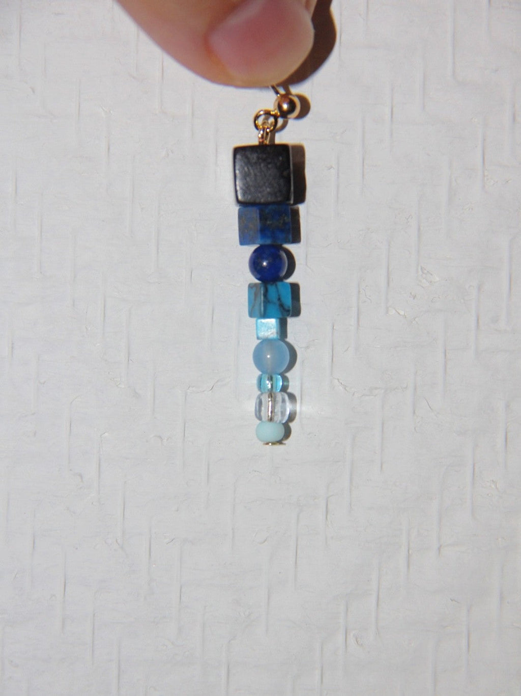 Deep Ocean Ombre Beaded Earrings,Lumivault.