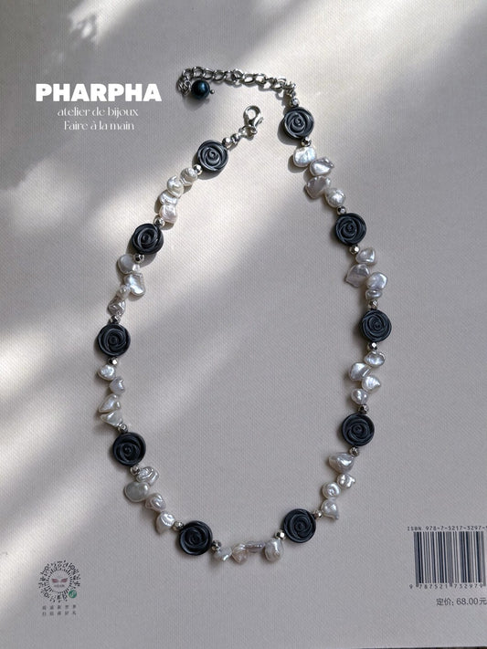 Pharpha Dried Rose Baroque Petal Pearl Necklace - Lumivault