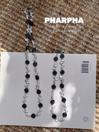 Pharpha Dried Rose Baroque Petal Pearl Necklace - Lumivault