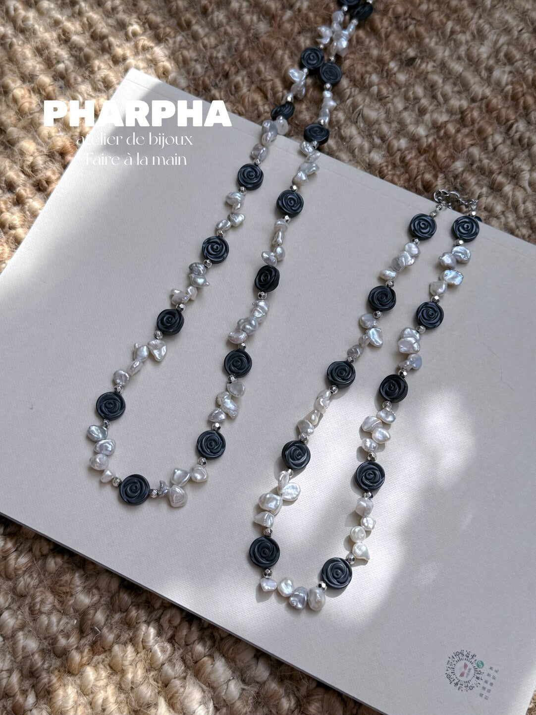 Pharpha Dried Rose Baroque Petal Pearl Necklace,Lumivault.