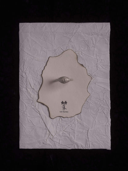 Embossed Iris Bean Open Ring