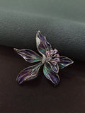 Enamel Iris Brooch,Lumivault.