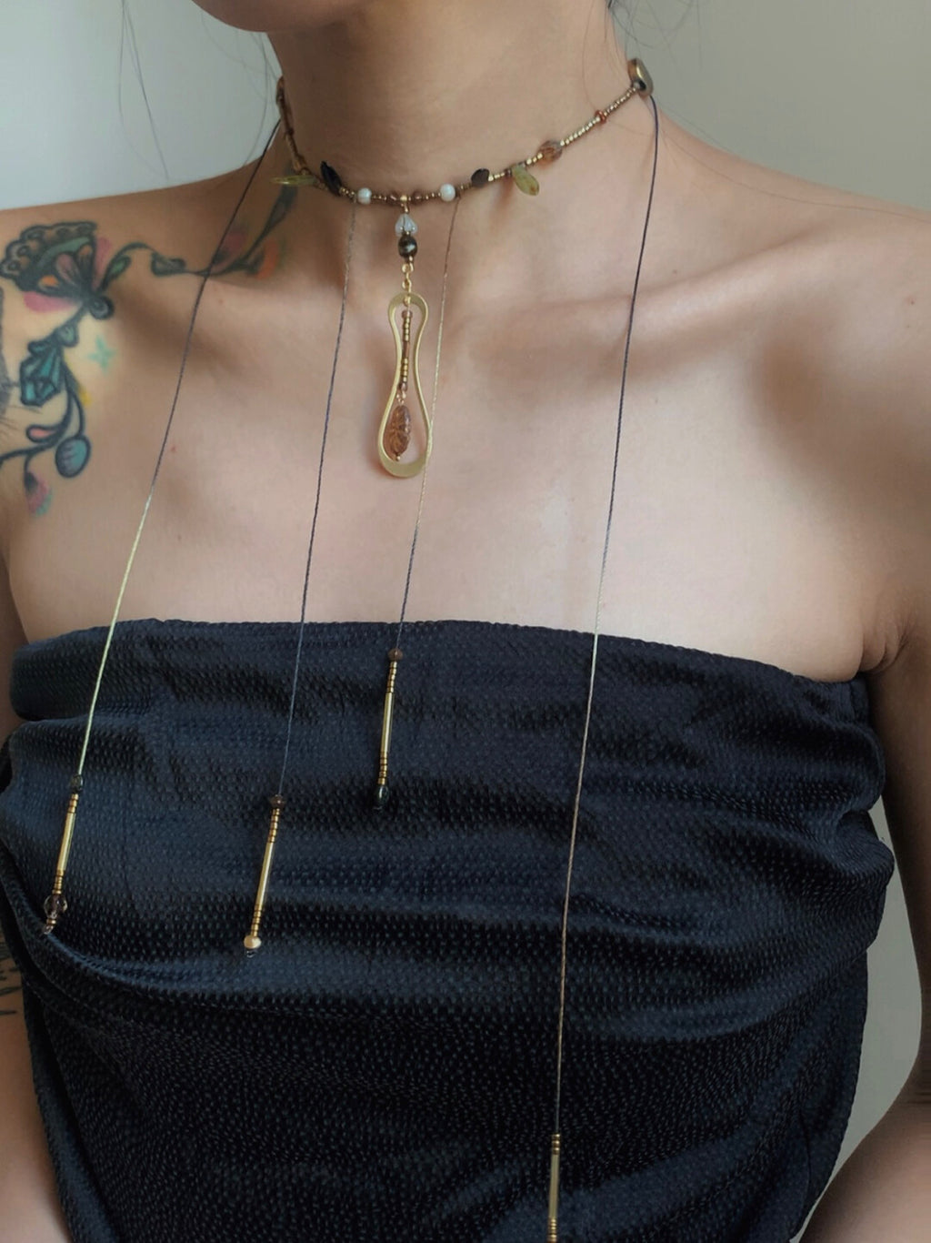 Euterpe Czech Beaded  Necklace,Lumivault.
