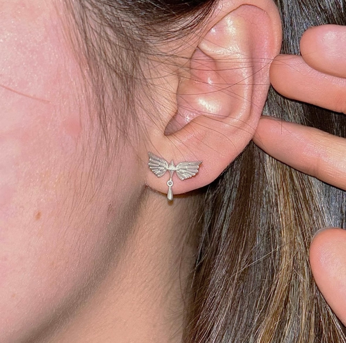 Falling Star Silver Earring,Lumivault.
