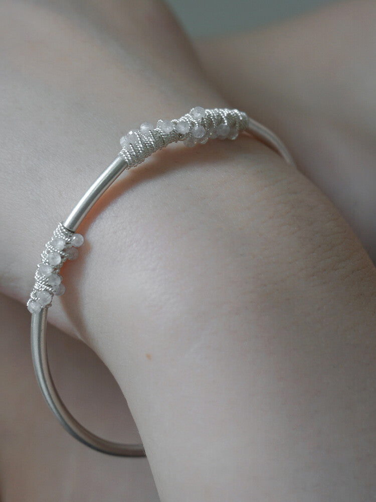 Firefly Sterling Silver Filigree Bracelet,2 / Please note the bracelet diameter when placing an order,Lumivault.