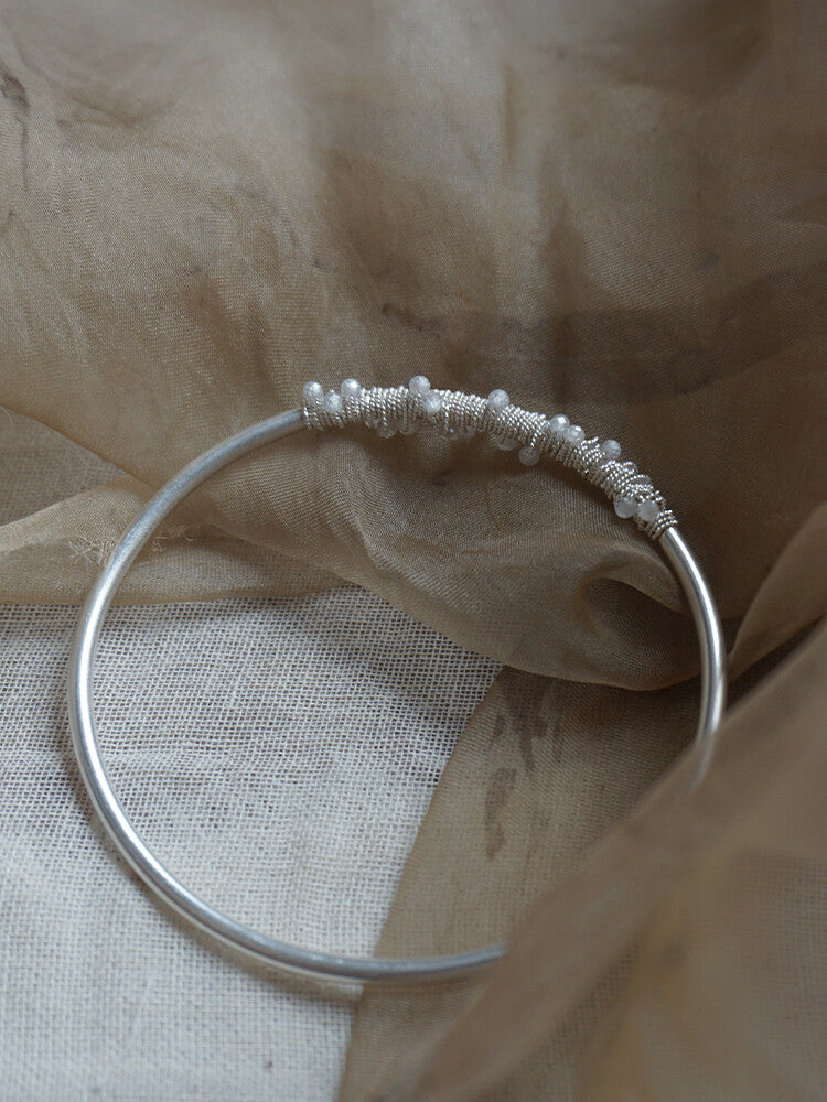 Firefly Sterling Silver Filigree Bracelet,1 / Please note the bracelet diameter when placing an order,Lumivault.