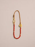 Fireworks Stars South Red Agate Beaded Bracelet,Lumivault.