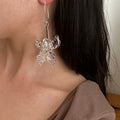 Flamework Glass Iris Earrings,Lumivault.