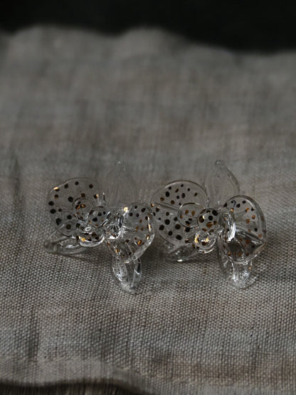 Flamework Glass Orchid Earrings