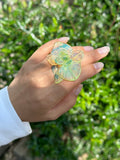 Flamework Glass Phalaenopsis Ring,Lumivault.