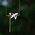 Flying Bird Ceramic Necklace,Lumivault.