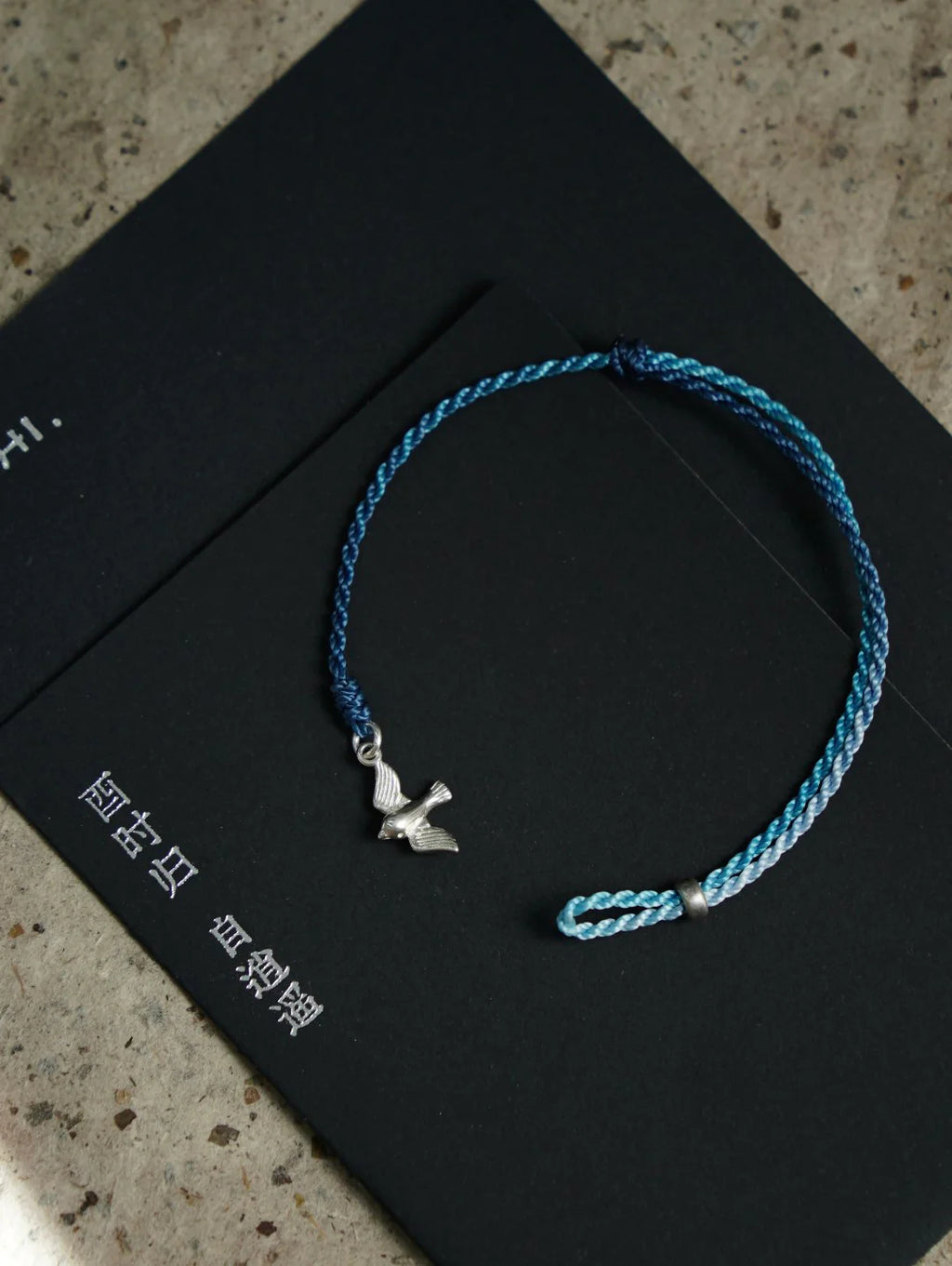 Flying Bird Silver Braided Bracelet,Lumivault.