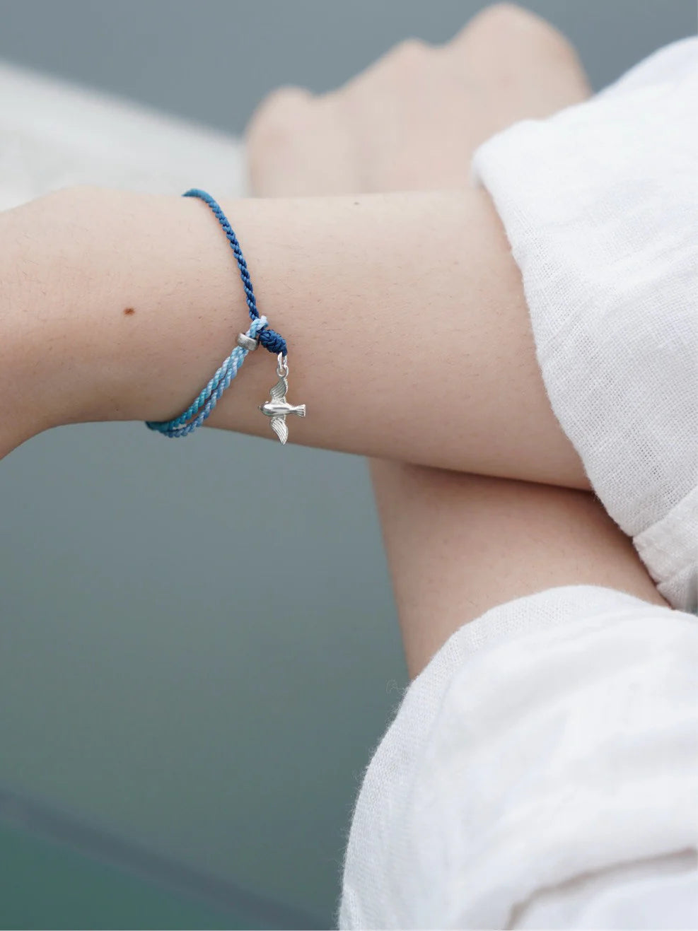 Flying Bird Silver Braided Bracelet - Lumivault