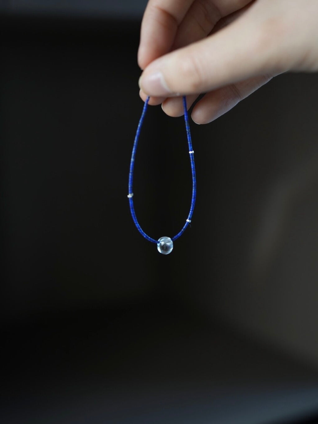 Freesia Lapis Lazuli Beaded Bracelet,Lumivault.