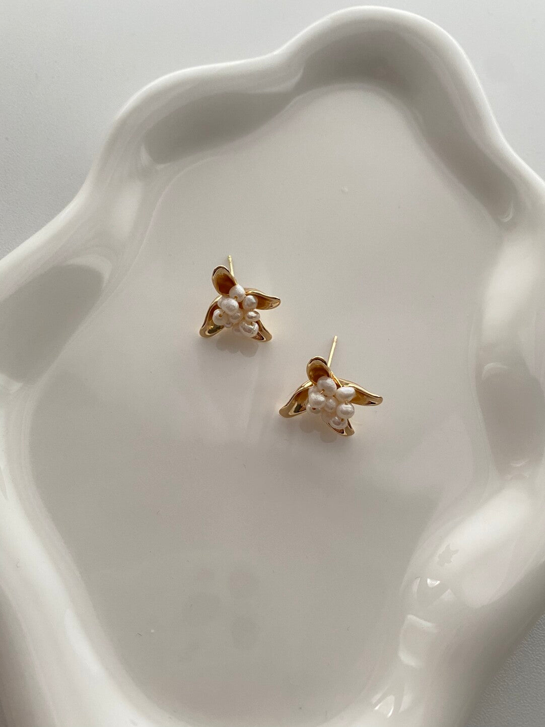 Freshwater Pearl Millet Bead Earrings,Lumivault.