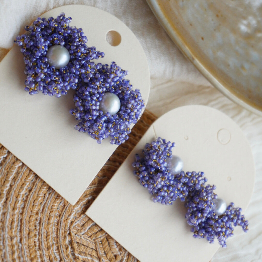 Freshwater Pearl Crochet Beaded Earrings,Lumivault.
