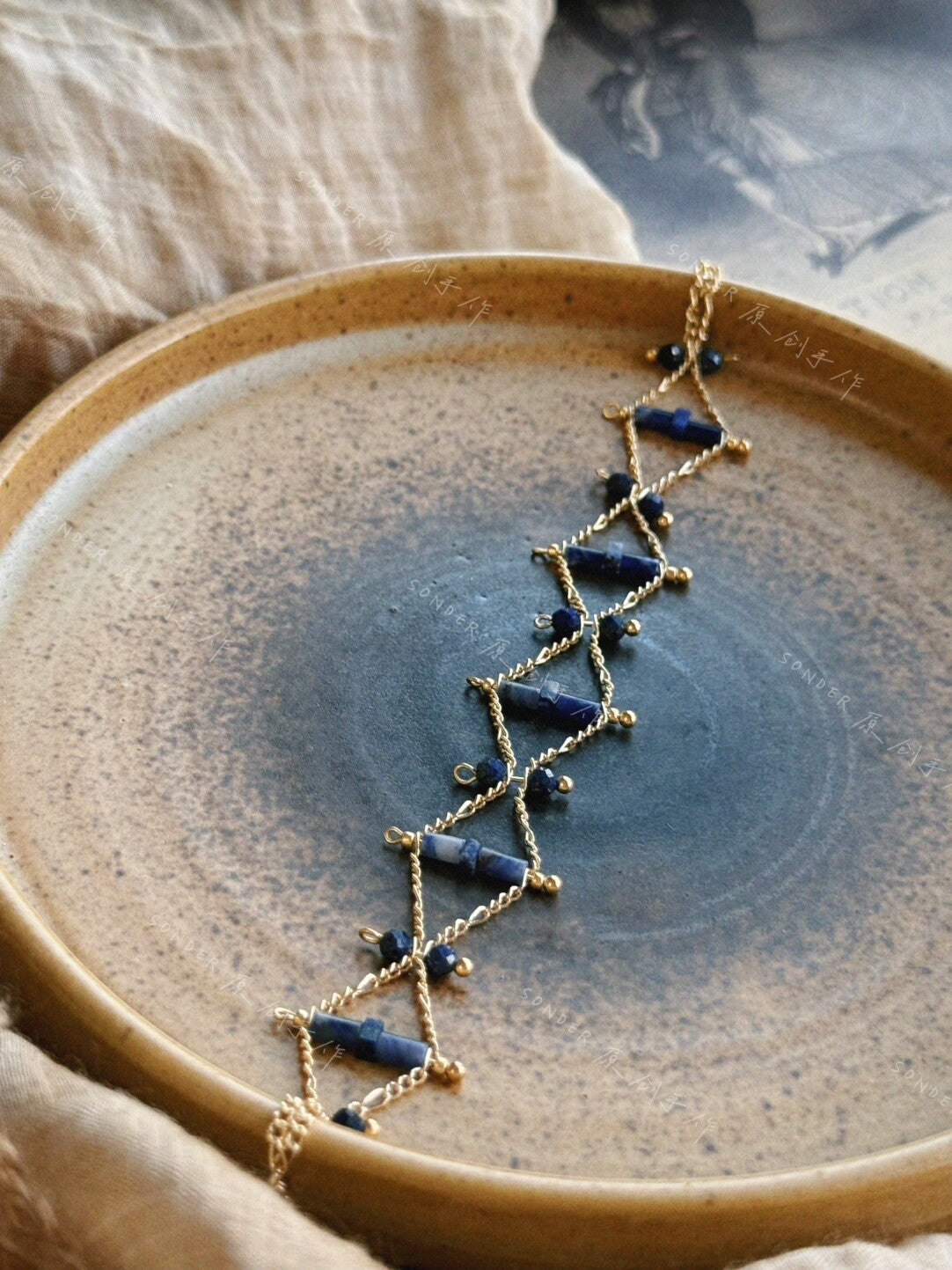 Frozen Night Sky Lapis Lazuli Necklace,Lumivault.