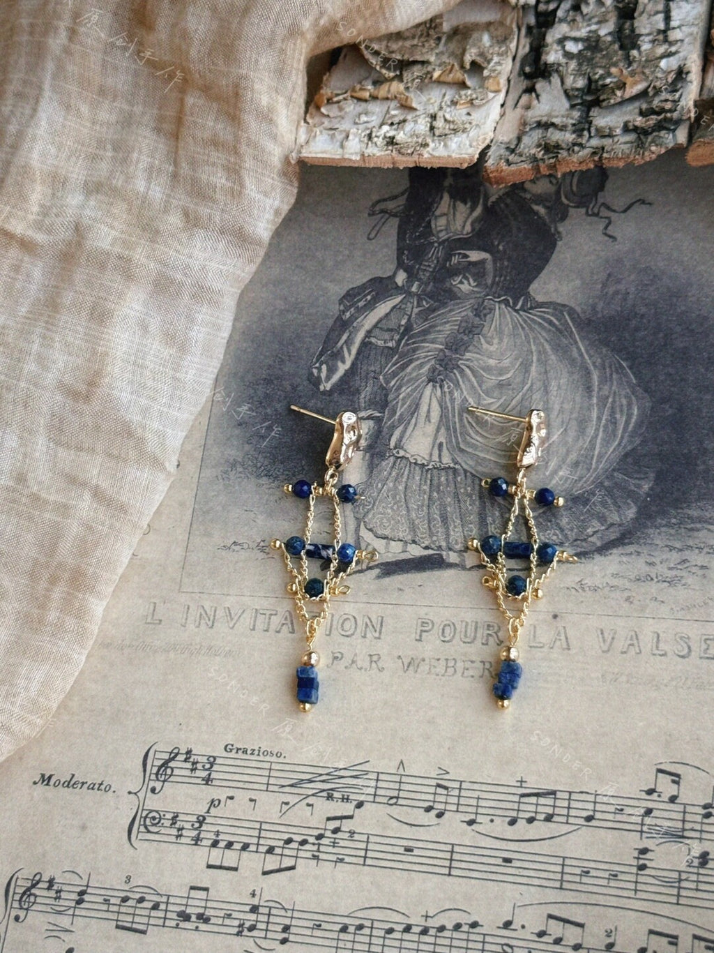 Frozen Night Sky Lapis Lazuli Necklace,Lumivault.