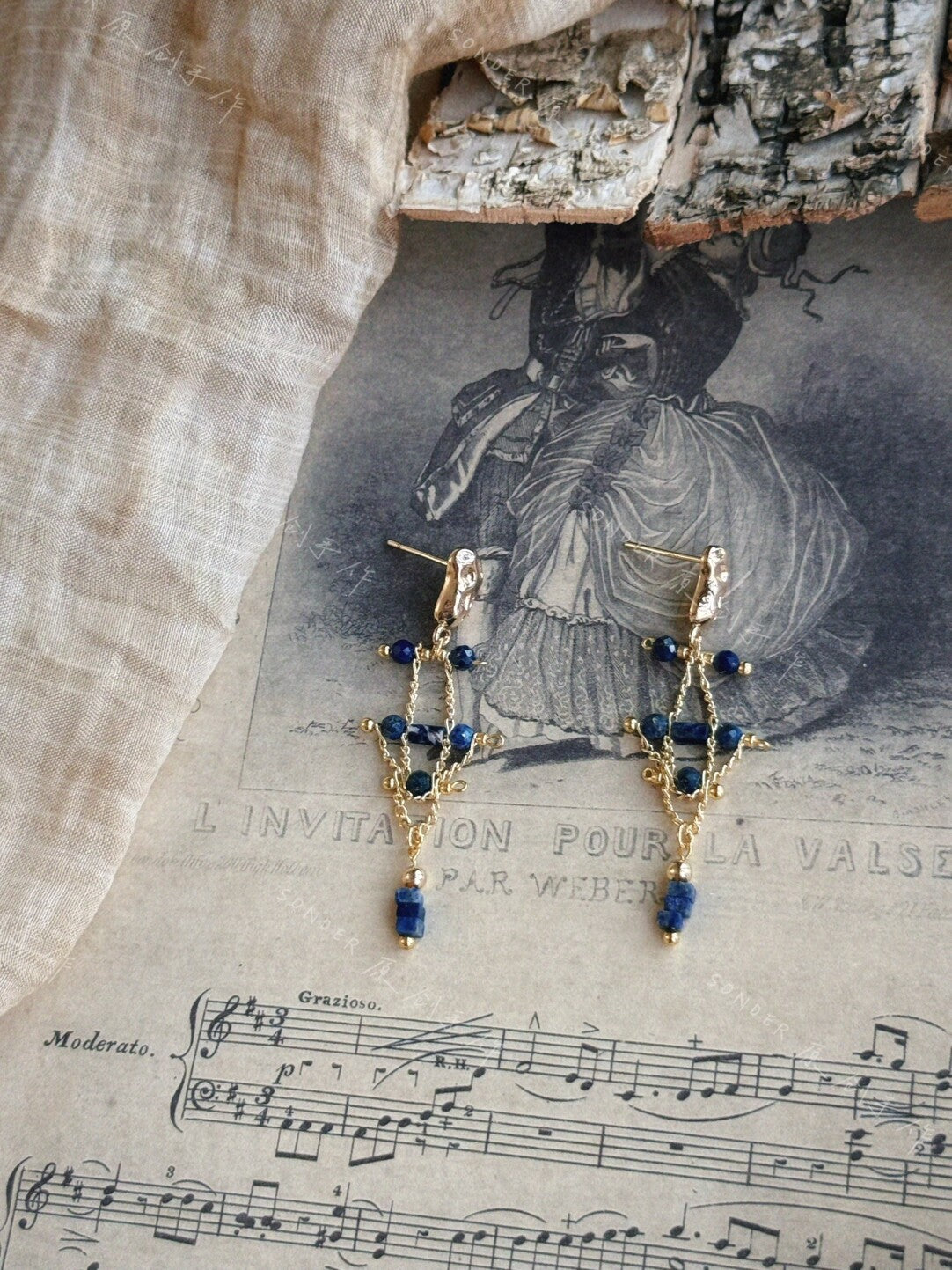 Frozen Night Sky Lapis Lazuli Necklace,Lumivault.