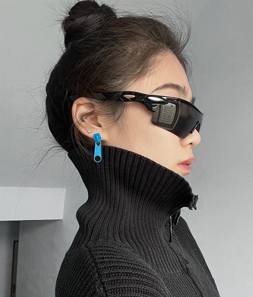 Funny Colorful Zipper Earrings,Lumivault.