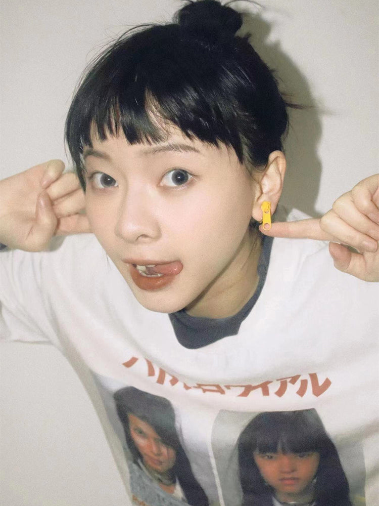 Funny Colorful Zipper Earrings