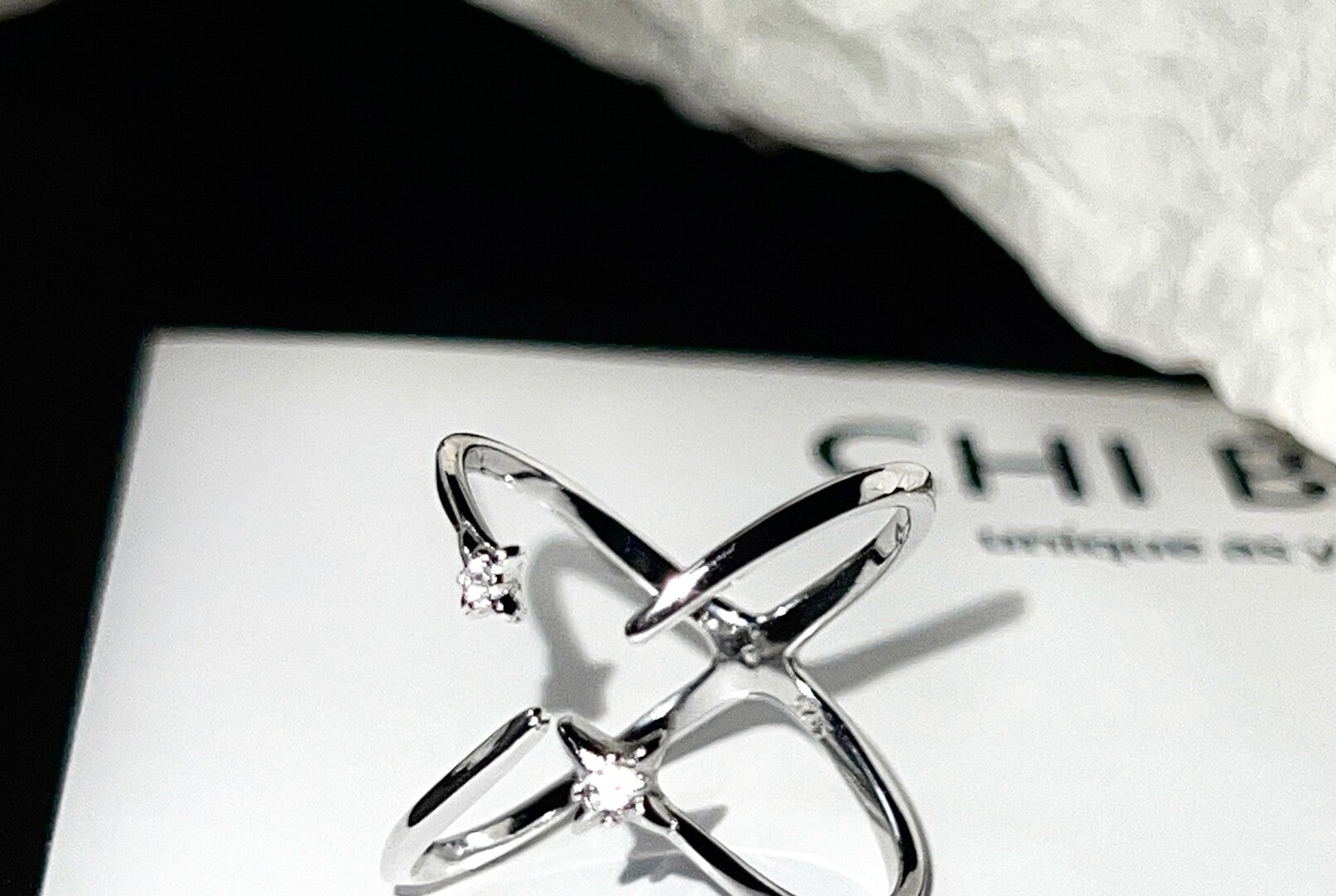 Galaxy Four Pointed Star Ring - Lumivault