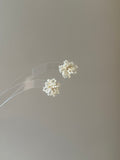 Gentle Small Flower Nacre Earrings,Lumivault.